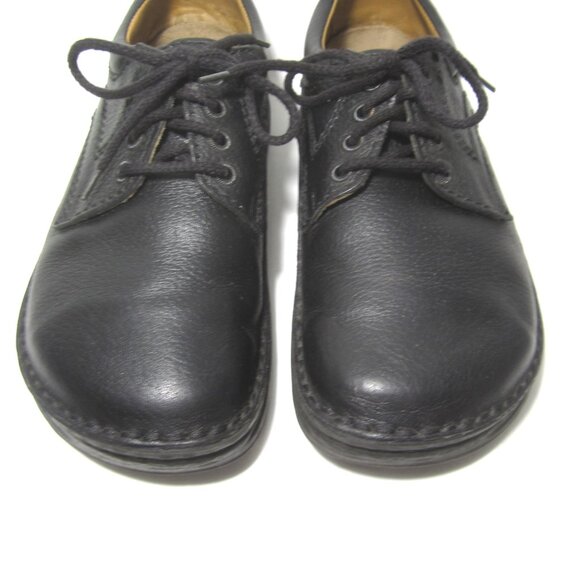 Birkenstock Black Leather Oxford Womens Size 39 US 8 Lace Up 4 Eye EUC - Picture 7 of 13